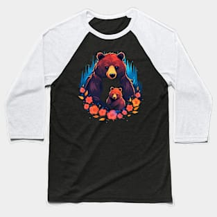 Grizzly Bear Mothers Day Baseball T-Shirt